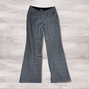 Express Editor black and brown plaid wide leg pants